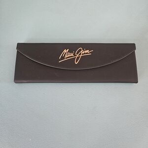 Maui Jim Black Sunglasses Case with Gold Logo
